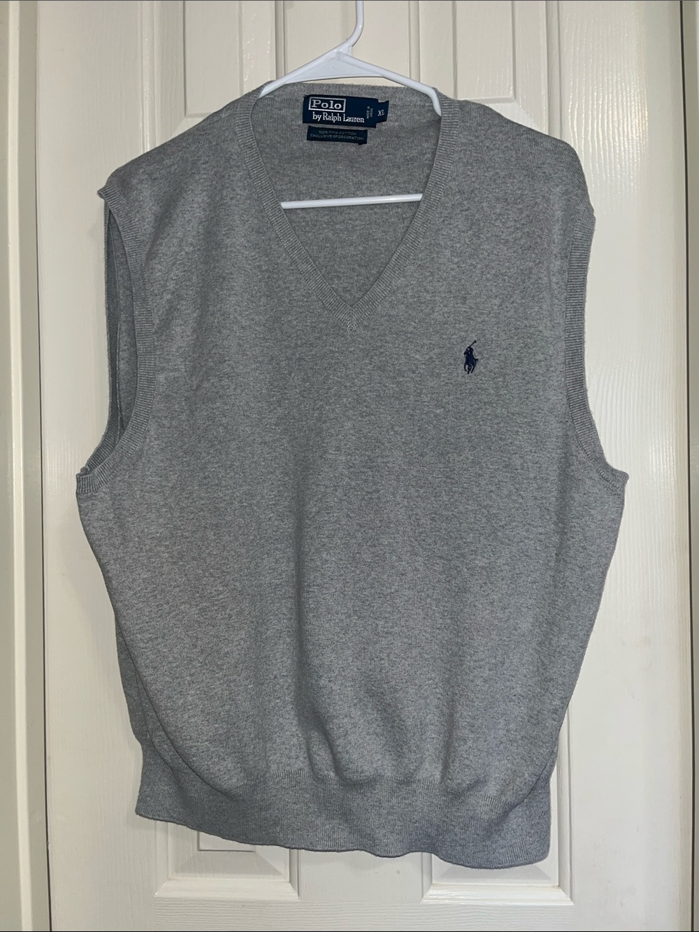 Polo by Ralph Lauren Men's Gray V-Neck Sweater Vest  XL